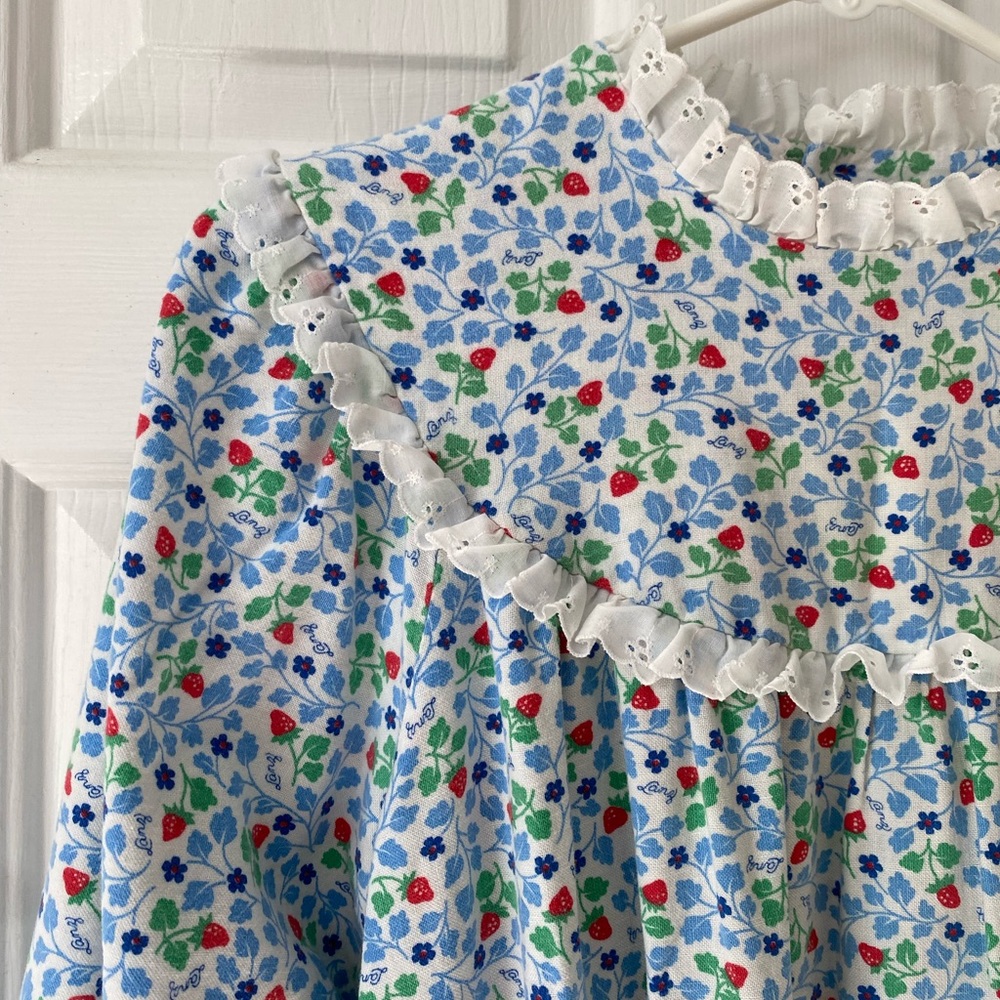 Lanz of Salzburg Nightgown - Floral & Lace Ruffle